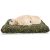Abakuhaus Hundematratze beissfestes Kissen für Hunde und Katzen mit abnehmbaren Bezug, Senf Mystical Blumenaufbau