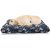 Abakuhaus Hundematratze beissfestes Kissen für Hunde und Katzen mit abnehmbaren Bezug, Navy blau Exotische Pflanzen und Laub