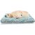 Abakuhaus Hundematratze beissfestes Kissen für Hunde und Katzen mit abnehmbaren Bezug, Teal Grün Pastell Mosaic Triangles