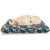 Abakuhaus Hundematratze beissfestes Kissen für Hunde und Katzen mit abnehmbaren Bezug, Sommer Dschungel-Blumen-Blüten-Motiv