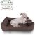 DoggyFIT Tierbett orthopädisches Hundebett „Rocco“, Kunstleder beson, Lederoptik durch leichte Narbung